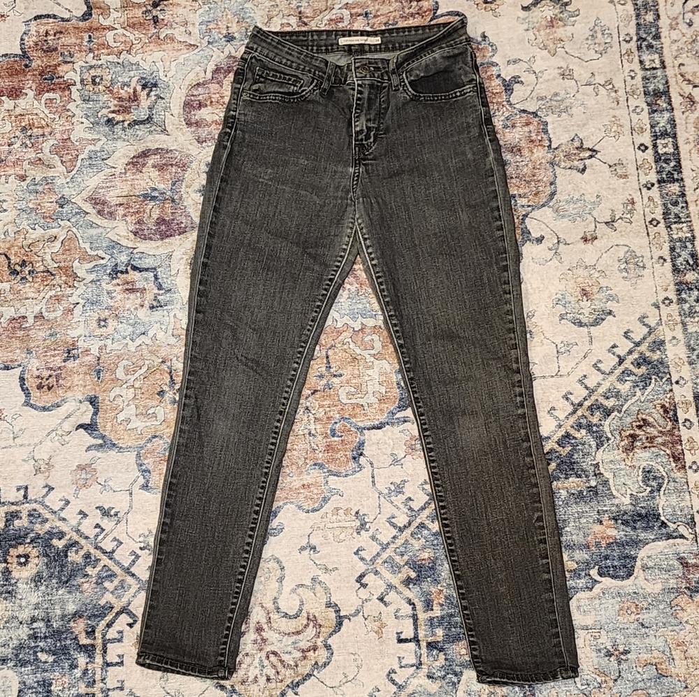 Levis 721 High Rise Skinny Jeans Flag Stone Gray Size W28 L32 - Picture 5 of 14